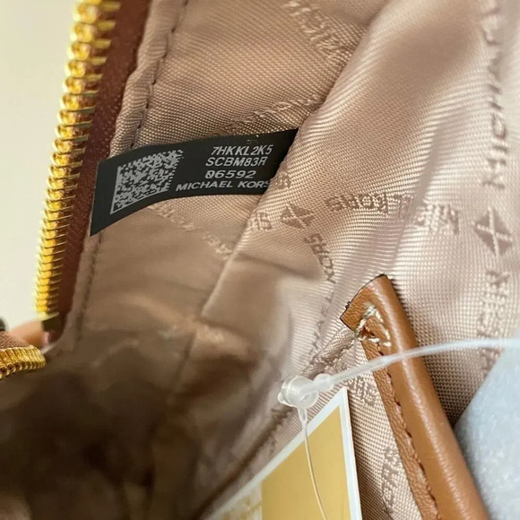 NWT Michael Kors Jaycee Medium Zip Pocket Backpack & wallet brown - Picture 8 of 11